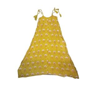 Boho Citrine Swim Yellow Lucy Dress-Olive Block XS NWT